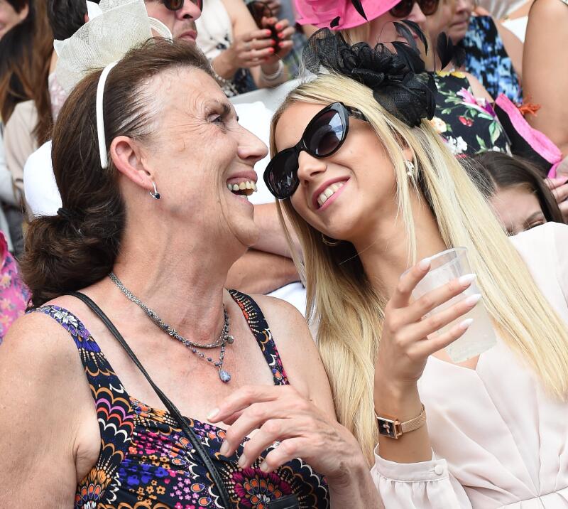 Two ladies enjoying their day at Bath Races