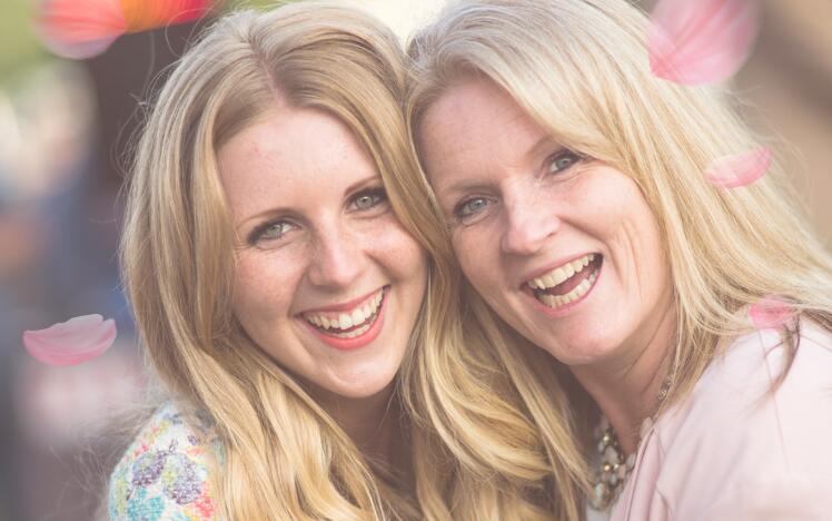 Mother and daughter enjoy a day out at the races