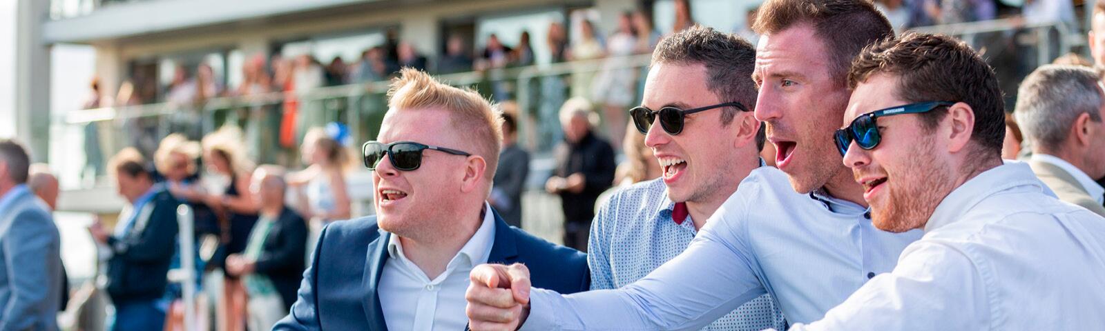 Crowd at Bath Racecourse.
